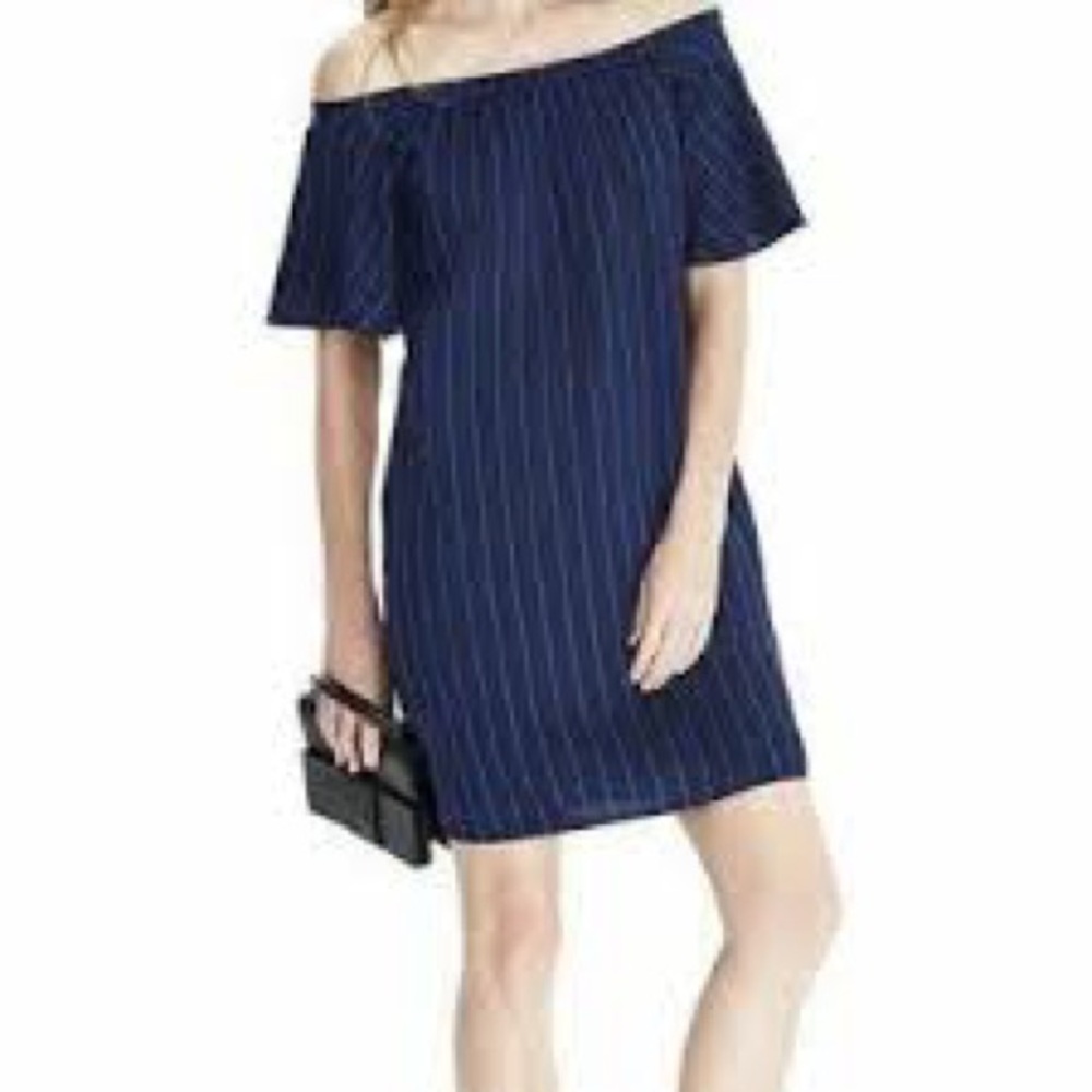 Banana Republic Navy Striped Mini Dress